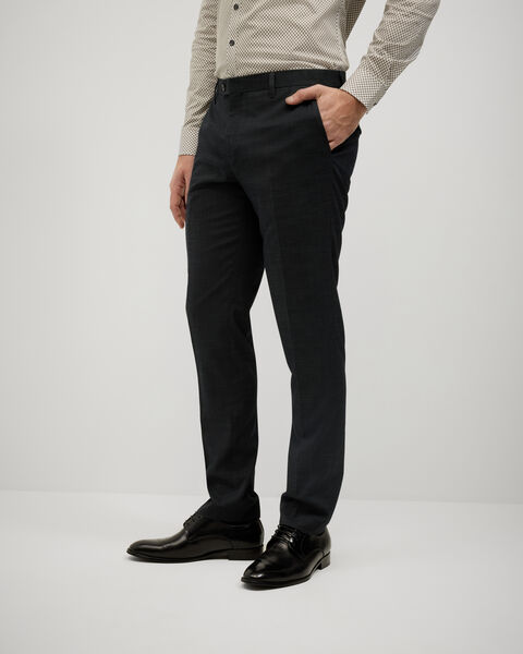 Ezra Tailored Textured Pant, Charcoal, hi-res